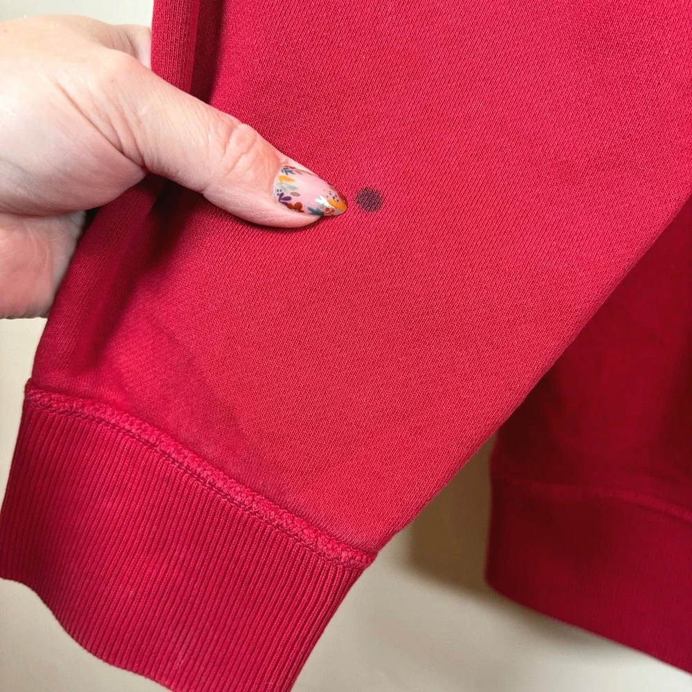 VTG Abercrombie & Fitch Crewneck Sweatshirt Women's XL Red USA Y2K Collegiate - Picture 5 of 10